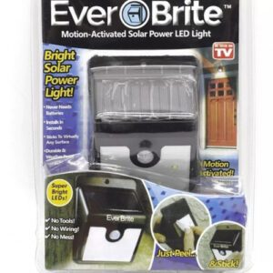LAMPARA LED EXTERIOR ENERGIA SOLAR SENSOR MOVIMIENTO EVER BRITE