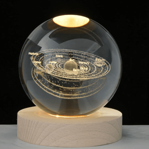 LAMPARA NOCTURNA DE BOLA DE CRISTAL DE GALAXIA 3D