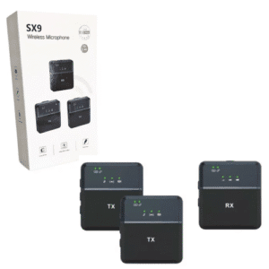 MICRÓFONO INALÁMBRICO 3 EN 1 SOLAPA SX9 CELULARES