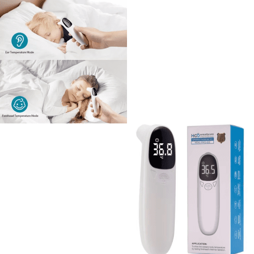 TERMÓMETRO INFRARROJO DE MODO DUAL SIN CONTACTO FRENTE Y OÍDO