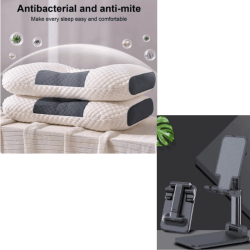 COMBO DE 2 ALMOHADAS Y 1 SOPORTE PARA CELULAR L305