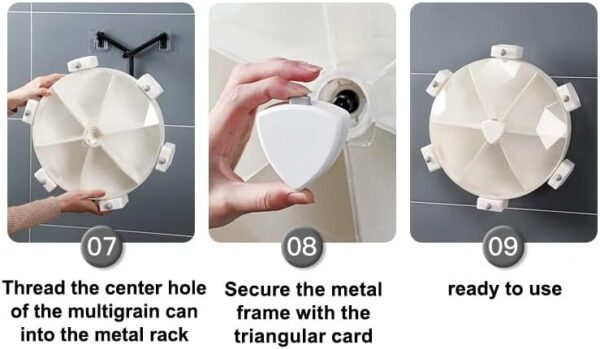 DISPENSADOR DE ALIMENTOS GIRATORIO 6 COMPARTIMIENTO