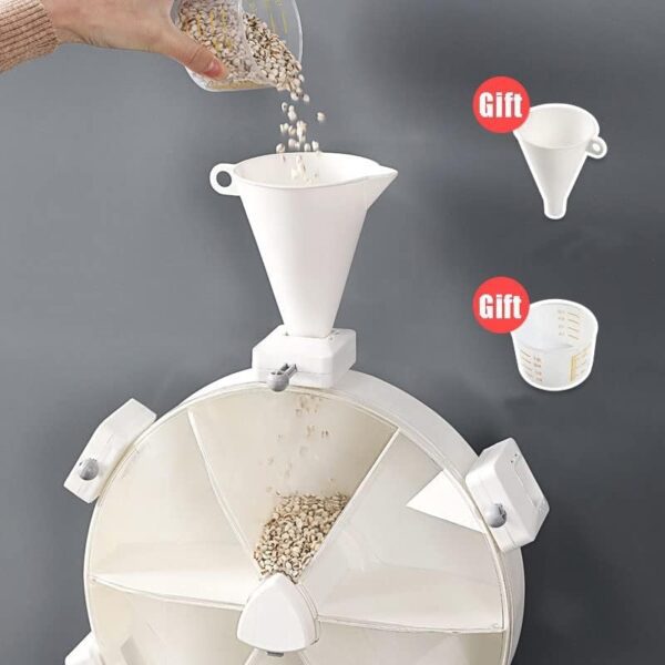 DISPENSADOR DE ALIMENTOS GIRATORIO 6 COMPARTIMIENTO