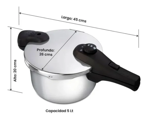OLLA DE PRESION 5 LITROS CHEF MASTER