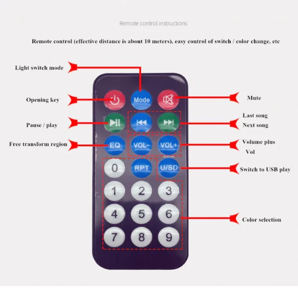 LÁMPARA CRISTAL BLUETOOTH CONTROL