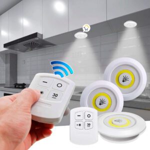 JUEGO 3 LUCES LED INALÁMBRICAS MANDO A DISTANCIA