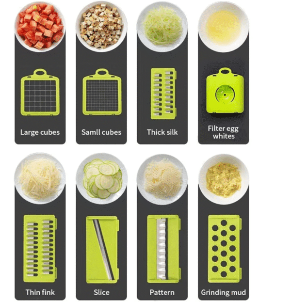 CORTADOR RALLADOR CHOPPER FRUTAS PICADOR VERDURAS MANUAL