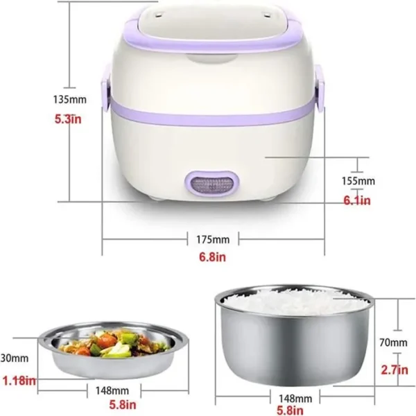 lonchera-electrica-al-vapor-2-capas-en-acero-multifuncional-1028536291 MINI OLLA DE ARROZ VAPORIZADOR ELÉCTRICO MULTIFUNCIÓN CAJA DE ALMUERZO