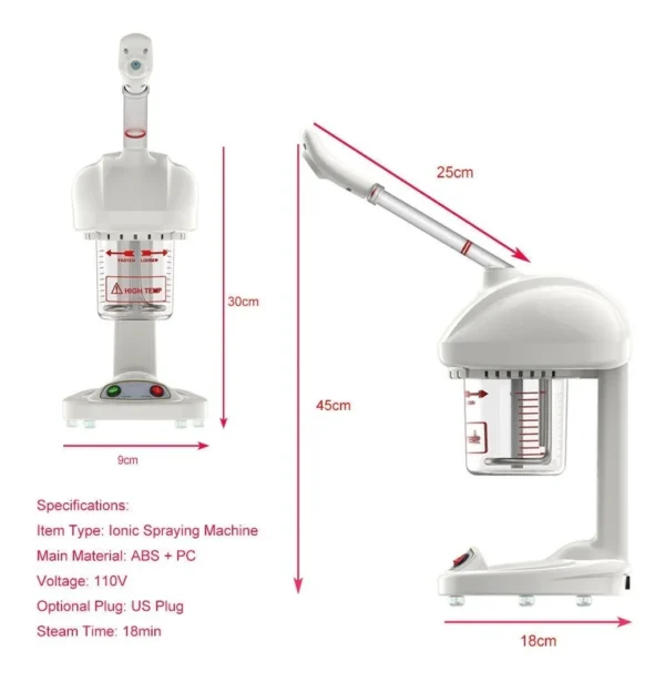 Vaporizador de Ozono Portátil Facial con Brazo