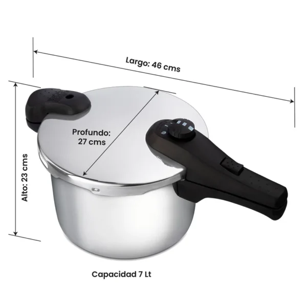 OLLA DE PRESION 7 LITROS CHEF MASTER