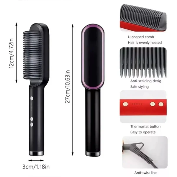 PEINE PLANCHA CEPILLO CALEFACCIÓN CERÁMICA