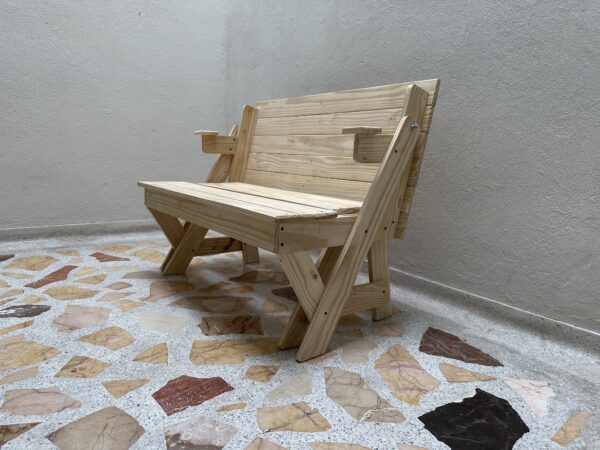 🪵Mesa Banca Convertible de Pino Canadiense | 3 Acabados | Envío gratis