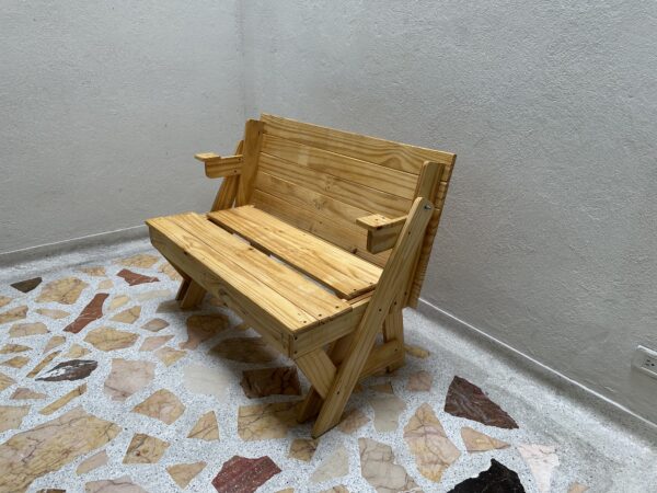 🪵Mesa Banca Convertible de Pino Canadiense | 3 Acabados | Envío gratis