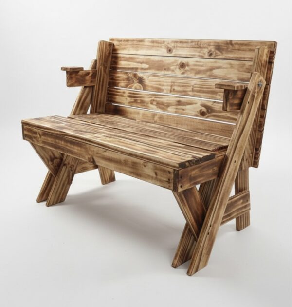 🪵Mesa Banca Convertible de Pino Canadiense | 3 Acabados | Envío gratis