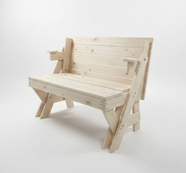 🪵Mesa Banca Convertible de Pino Canadiense | 3 Acabados | Envío gratis