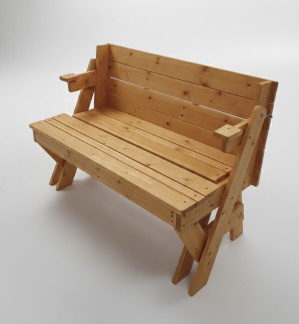 🪵Mesa Banca Convertible de Pino Canadiense | 3 Acabados | Envío gratis