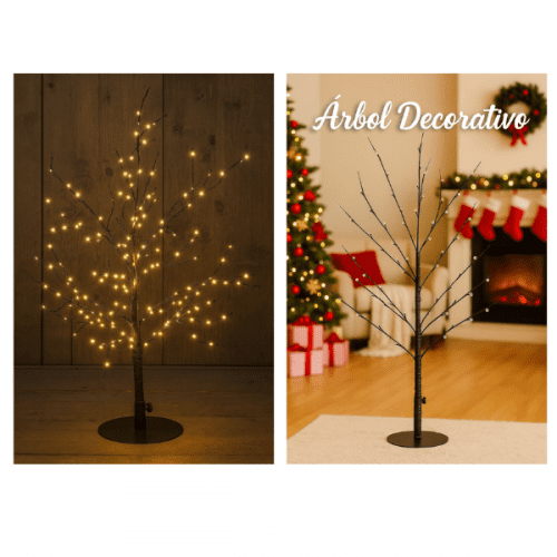 🎄ÁRBOL DECORATIVO MEDIANO NAVIDEÑO CON LUCES LED | Ilumina tu Hogar con Magia y Estilo