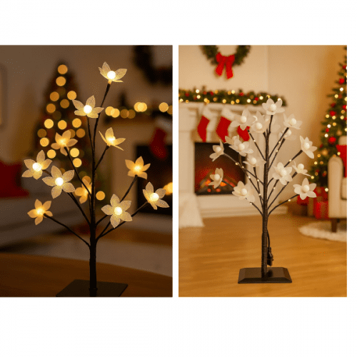 🎄ÁRBOL DECORATIVO NAVIDEÑO PEQUEÑO CON LUCES LED | Brilla con Estilo y Encanto