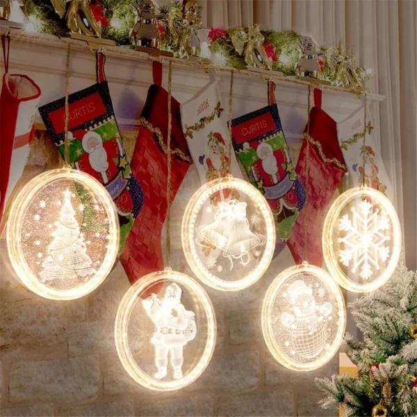 🟡 LUCES DE NAVIDAD REDONDAS 3D 2.24M | Brillo Cálido y Diseño Elegante para tus Festividades