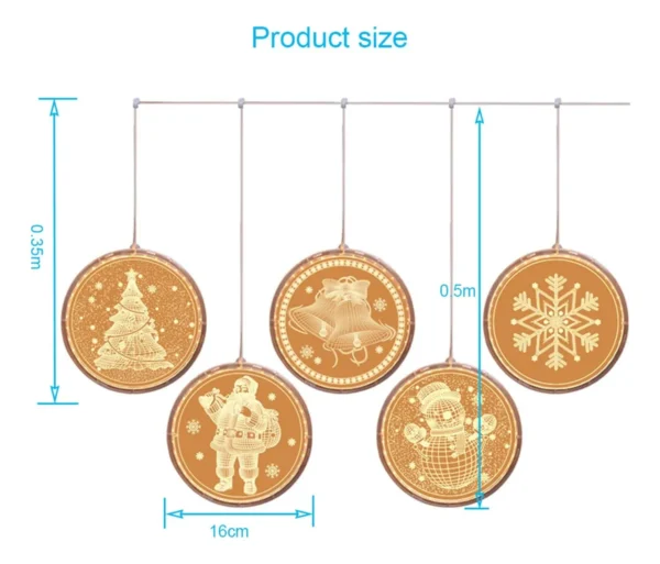 🟡 LUCES DE NAVIDAD REDONDAS 3D 2.24M | Brillo Cálido y Diseño Elegante para tus Festividades