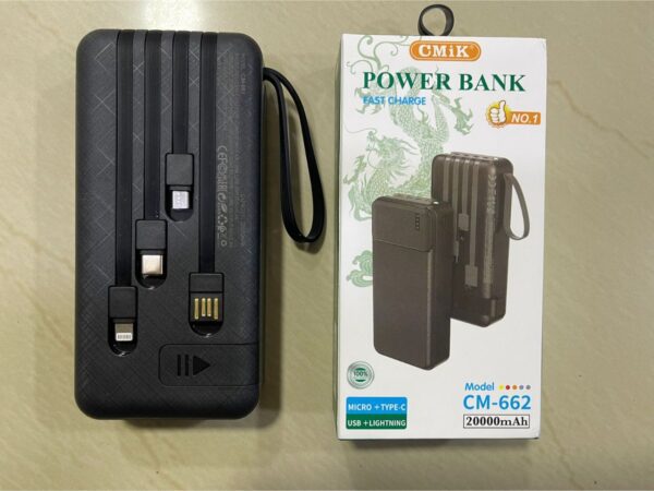 POWER BANK CM-662 5 🔋 Power Bank CMiK CM-662 de 20000mAh | Energía Portátil para tus Aventuras