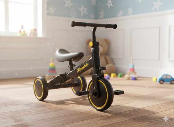 3 EN 1 NEGRO Bicicleta Triciclo 3 en 1 para Niños | Triciclo Evolutivo, Equilibrio y Diversión en un Solo Producto