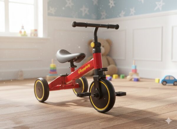 3 EN 1 ROJO Bicicleta Triciclo 3 en 1 para Niños | Triciclo Evolutivo, Equilibrio y Diversión en un Solo Producto