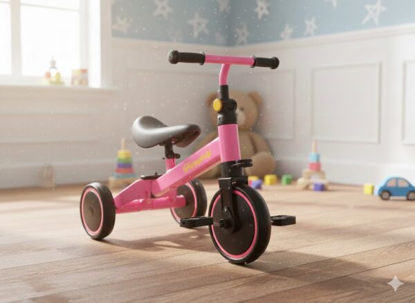 3 EN 1 ROSADO Bicicleta Triciclo 3 en 1 para Niños | Triciclo Evolutivo, Equilibrio y Diversión en un Solo Producto
