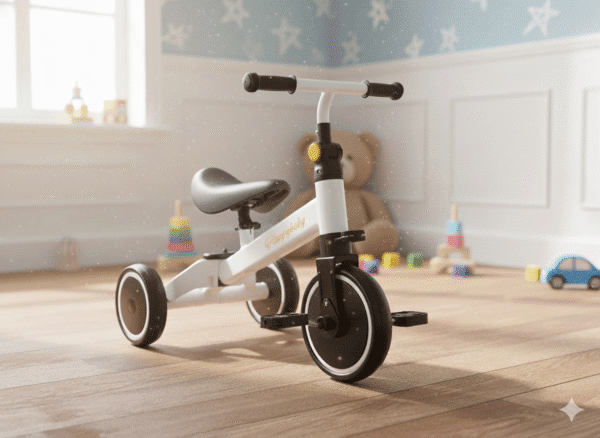 TRICICLO BLANCO 3 EN 1 Bicicleta Triciclo 3 en 1 para Niños | Triciclo Evolutivo, Equilibrio y Diversión en un Solo Producto